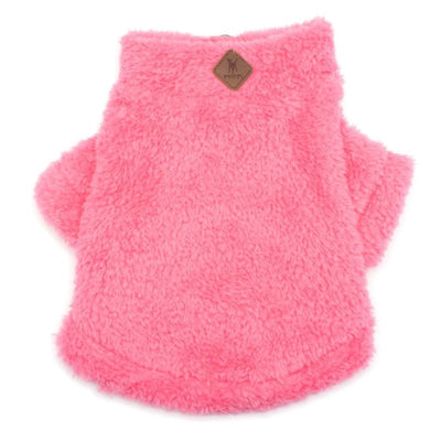 Pink Wubby Fleece 1/4 Zip Pullover Dog Apparel NEW ARRIVAL