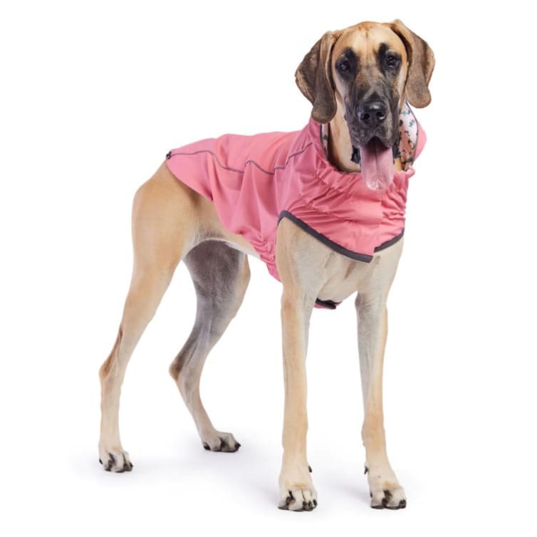Pink Elasto-Fit Reversible Raincoat Dog Apparel