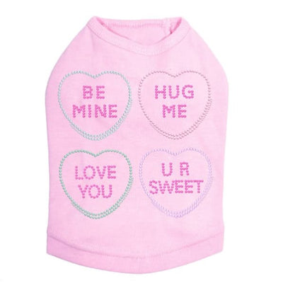 - Candy Hearts Dog Tank Top Dog In The Closet Valentine Valentines