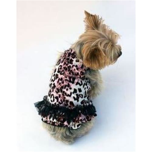 - Pink Velvet Leopard Print Movie Star Tutu Dress
