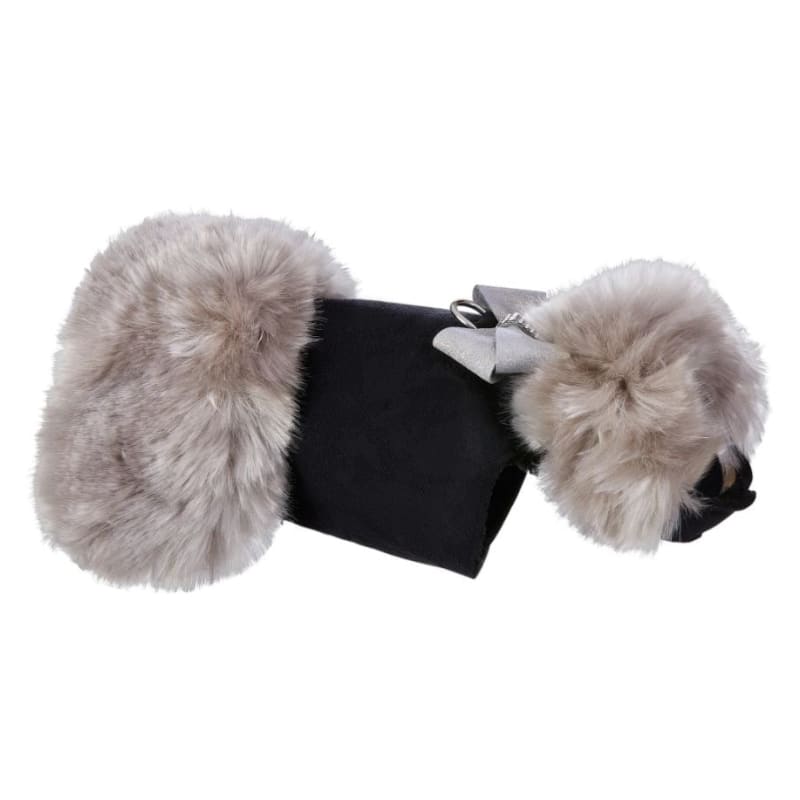Platinum Glitzerati Nouveau Bow Soft Silver Fox Faux Fur Dog Coat Dog Apparel NEW ARRIVAL