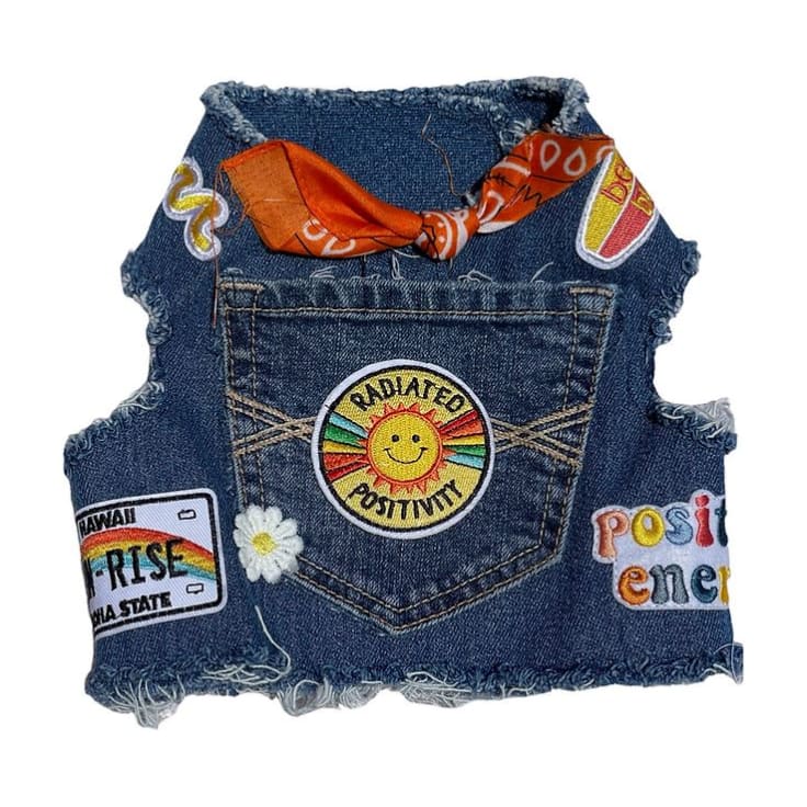 Positive Vibes Denim Vintage Harness MADE TO ORDER, NEW ARRIVAL