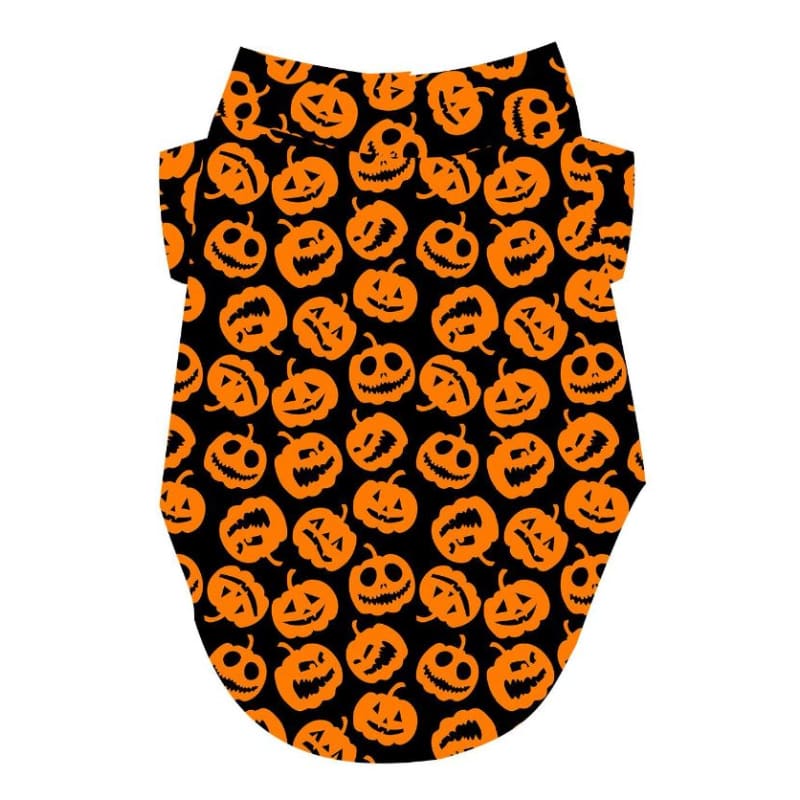 Jack-O-Lanterns Halloween Dog Camp Shirt clothes for small dogs, cute dog apparel, cute dog clothes, dog apparel, dog sweaters