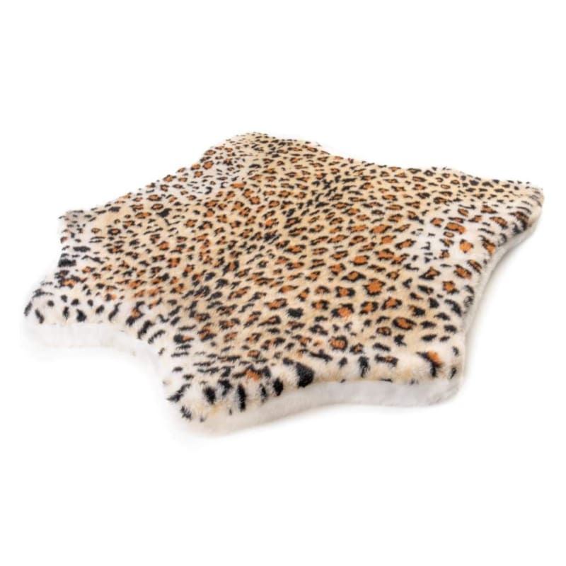 PupRug™ Faux Cheetah Print Memory Foam Dog Bed