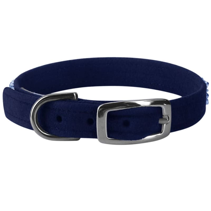 Midnight Crystals Puparoxy Ultrasuede Dog Collar Pet Collars & Harnesses MORE COLOR OPTIONS