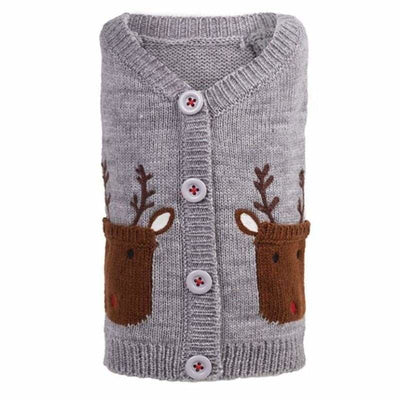 - Reindeer Dog Hoodie Cardigan clothes for small dogs cute dog apparel cute dog clothes dog apparel dog hoodies