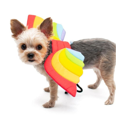 Adjustable Tie-On Rainbow Dog Wings
