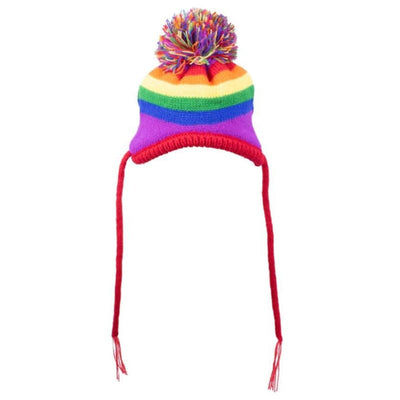 Rainbow Pom Pom Dog Hat clothes for small dogs, cute dog apparel, cute dog clothes, dog apparel, DOG HATS