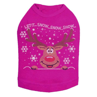 Let It Snow Rhinestone Dog Tank Top clothes for small dogs, cute dog apparel, cute dog clothes, dog apparel, dog sweaters