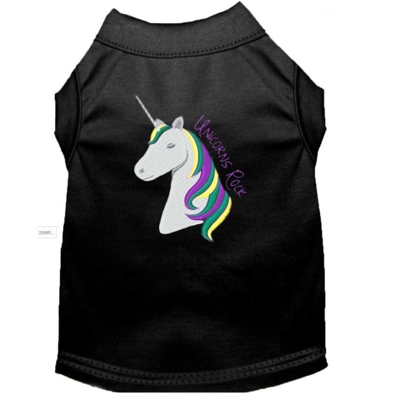 - Embroirdered Unicorn Dog Shirt