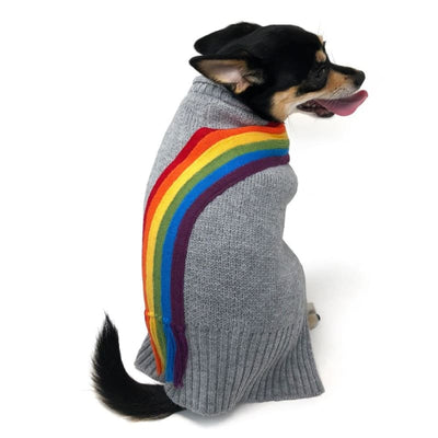 - Rainbow Turtleneck Dog Sweater Dog Sweater New Arrival
