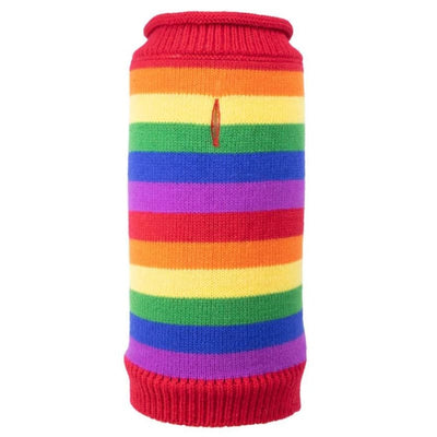 Rainbow Stripe Roll Neck Dog Sweater clothes for small dogs, cute dog apparel, cute dog clothes, dog apparel, dog hoodies