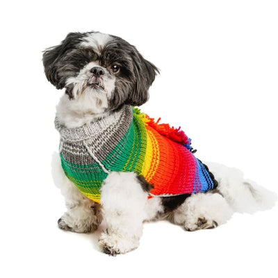 Rainbow Mohawk Wool Dog Sweater clothes for small dogs, cute dog apparel, cute dog clothes, dog apparel, dog hoodies