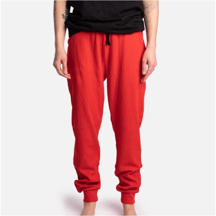 Matching Human Red Thermal Pajamas Pants PAJAMAS
