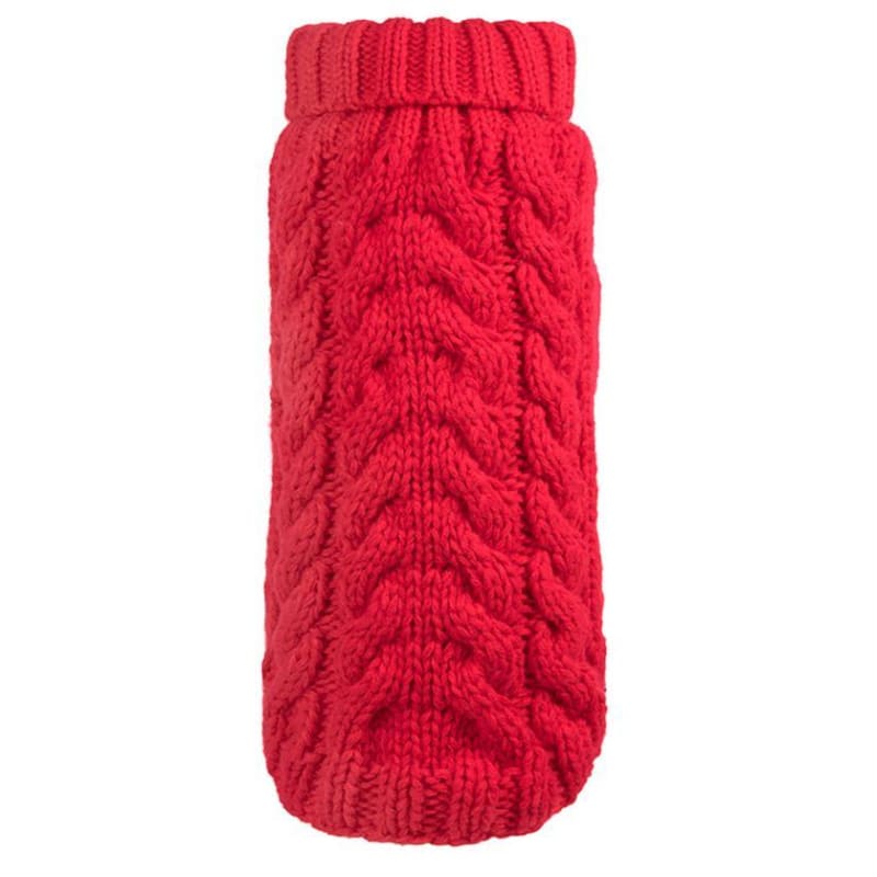 - Cable Knit Red Turleneck Dog Sweater clothes for small dogs cute dog apparel cute dog clothes dog apparel dog hoodies