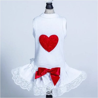 Lacey Puff Heart Dog Dress Dog Apparel clothes for small dogs, cute dog apparel, cute dog clothes, cute dog dresses, dog apparel
