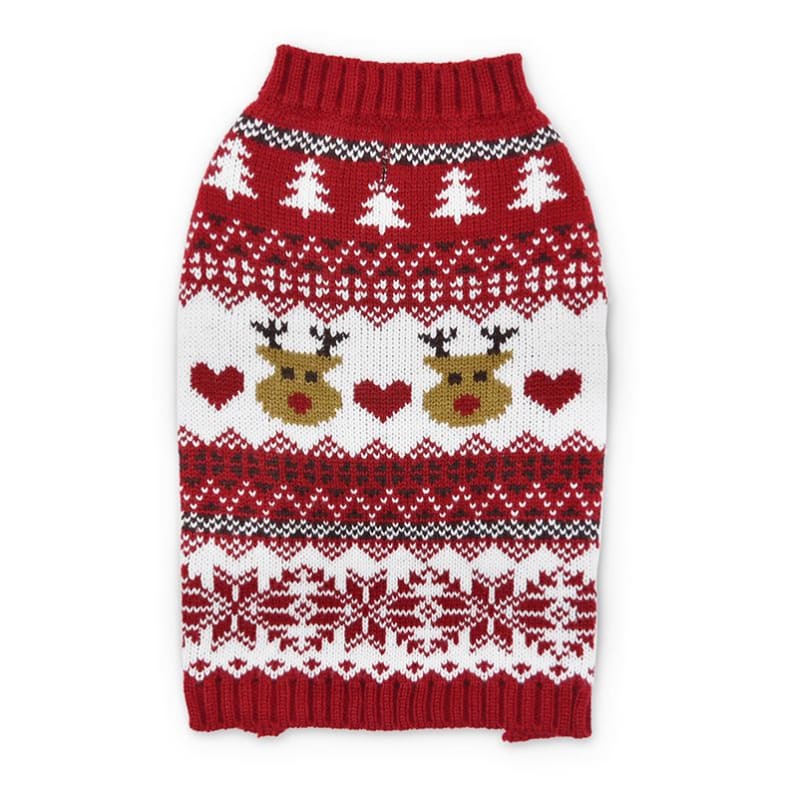 Reindeer Fairisle Sweater Dog Apparel clothes for small dogs, COATS, cute dog apparel, cute dog clothes, dog apparel