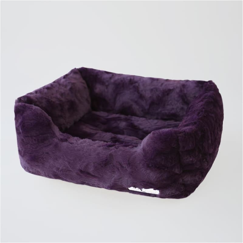 Bella Dog Bed in Purple bolster beds for dogs, doggie designs, luxury dog beds, memory foam dog beds, orthopedic dog beds