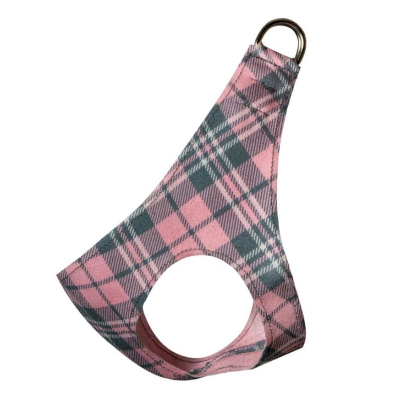 Puppy Pink Plaid Ultrasuede Scotty Step-In Harness