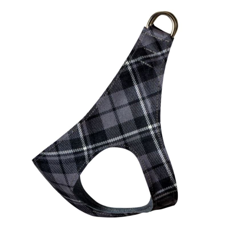 Charcoal Plaid Ultrasuede Scotty Step-In Harness