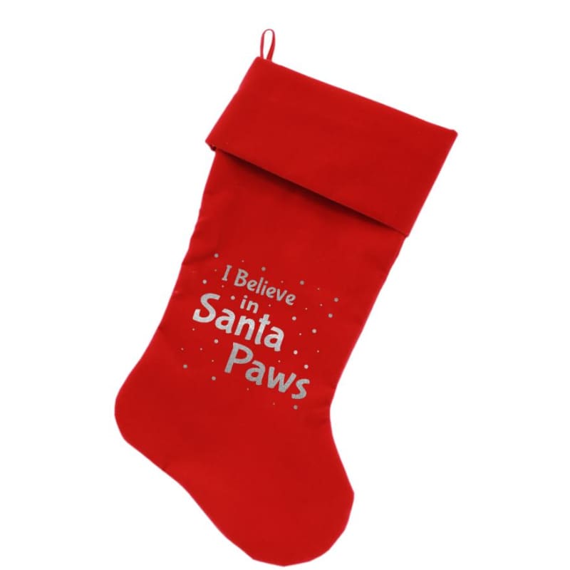 I Believe In Santa Paws Dog Stocking Dog Supplies MORE COLOR OPTIONS