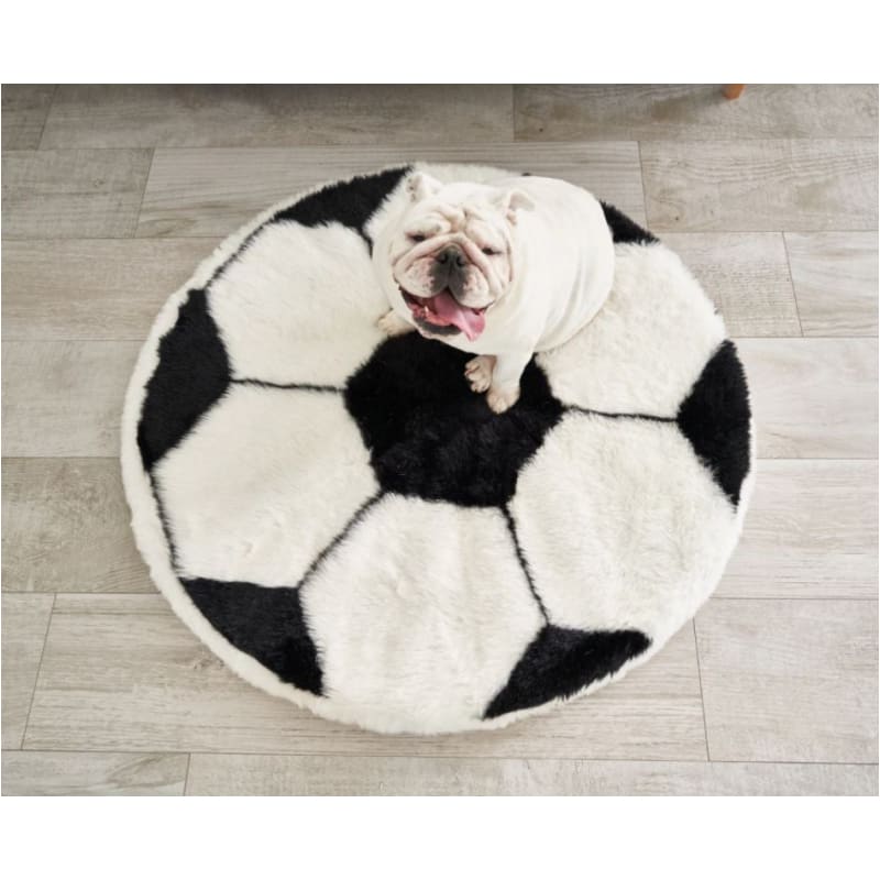 PupRug™ Faux Fur Orthopedic Soccer Ball Dog Bed NEW ARRIVAL
