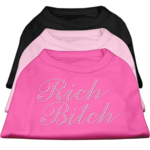 Rich B!tch Rhinestone T-Shirt MIRAGE T-SHIRT, MORE COLOR OPTIONS
