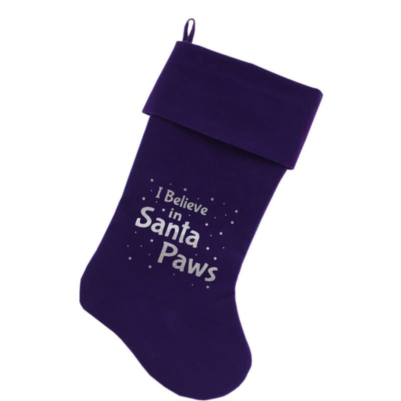 I Believe In Santa Paws Dog Stocking Dog Supplies MORE COLOR OPTIONS
