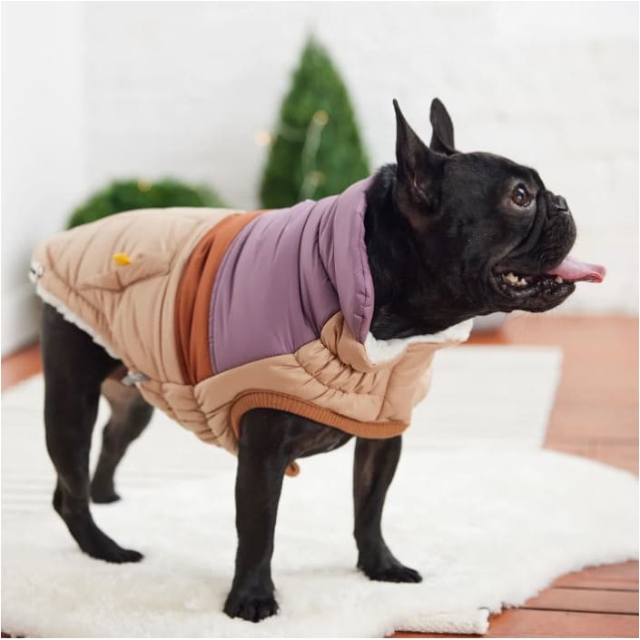 Sand Retro Elasto-Fit Puffer Coat Dog Apparel NEW ARRIVAL