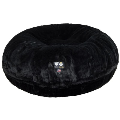 Black Panther Shag Bagel Bed BAGEL BEDS, bagel beds for dogs, BEDS, cute dog beds, donut beds for dogs