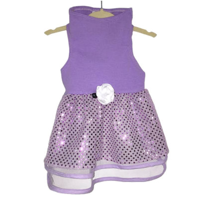 - Lilac Tulle And Sequin Dog Dress New Arrival