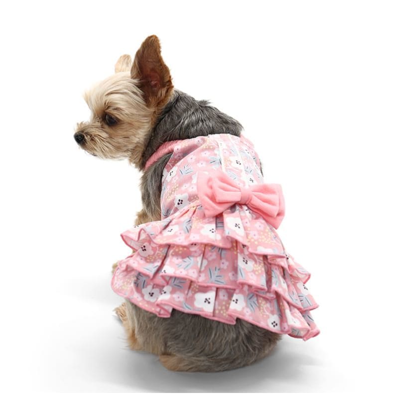 Sweet Floral Dog Dress Dog Apparel clothes for small dogs, COATS, cute dog apparel, cute dog clothes, cute dog dresses