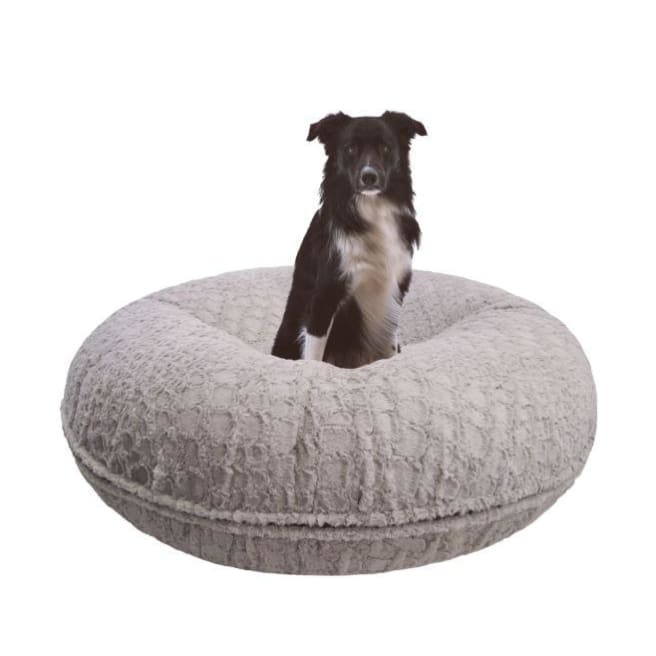 Serenity Gray Bagel Bed bagel beds for dogs, cute dog beds, donut beds for dogs, NEW ARRIVAL