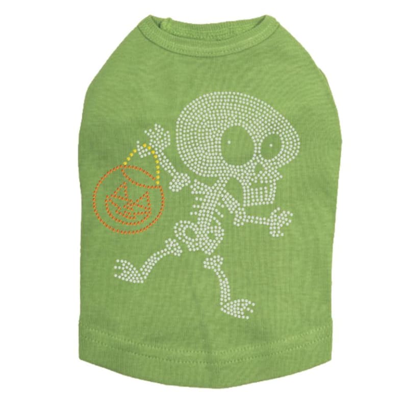 Trick or Treat Skeleton Rhinestone Dog Tank Top Dog Apparel clothes for small dogs, cute dog apparel, cute dog clothes, dog apparel, MORE 