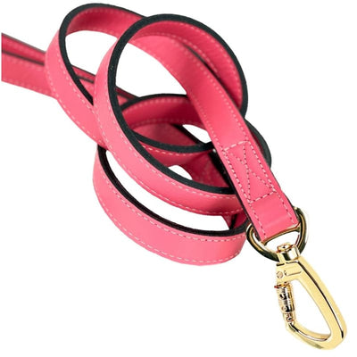 Mayfair Italian Leather Dog Collar In Sweet Pink & Petal Pet Collars & Harnesses genuine leather dog collars, luxury dog collars, new 