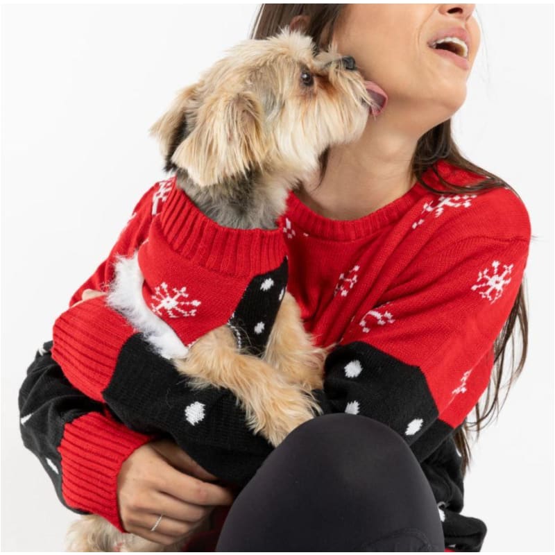 Stocking Ugly Christmas Dog Sweater + Matching Human Sweater Dog Apparel NEW ARRIVAL