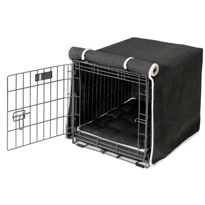 Bowsers Storm Microlinen Dog Crate Cover Pet Carrier & Crate Accessories