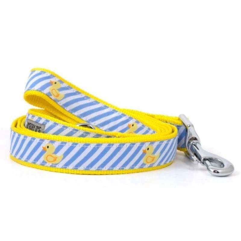 Blue Stripe Rubber Ducky Collar & Leash Collection bling dog collars, cute dog collar, dog collars, fun dog collars, leather dog collars
