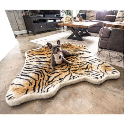 PupRug™ Faux Tiger Print Memory Foam Dog Bed NEW ARRIVAL