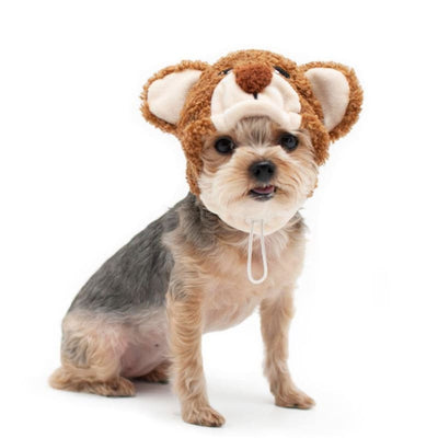 Furry Teddy Bear Dog Hat clothes for small dogs, cute dog apparel, cute dog clothes, dog apparel, DOG HATS