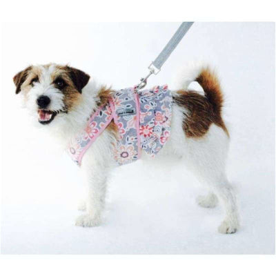2-Piece Pink Floral Step-N-Go Harness Dress clothes for small dogs, cute dog apparel, cute dog clothes, cute dog dresses, dog apparel
