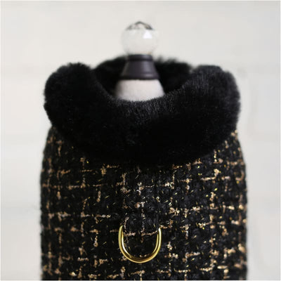 Chanel Tweed Dog Coat in Black Dog Apparel NEW ARRIVAL
