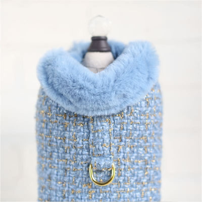 Chanel Tweed Dog Coat in Blue Dog Apparel NEW ARRIVAL