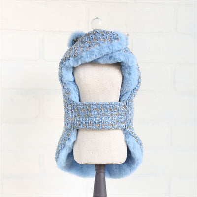 Chanel Tweed Dog Coat in Blue Dog Apparel NEW ARRIVAL