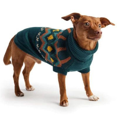 Teal Heritage Dog Sweater Dog Apparel NEW ARRIVAL