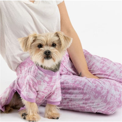 Pink Tie Dye Dog Onesie + Matching Human PJ’s PAJAMAS