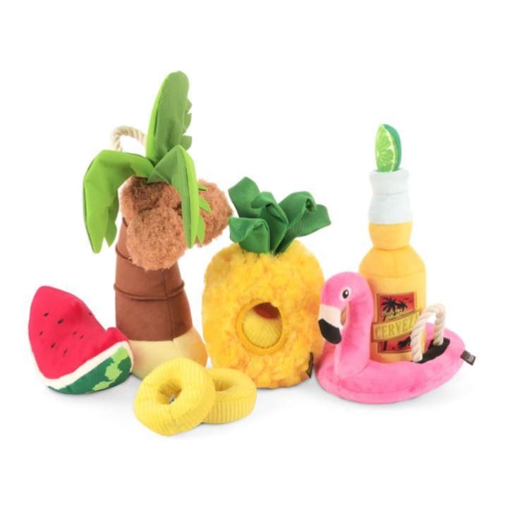 Tropical Paradise Plush Dog Toy Collection NEW ARRIVAL