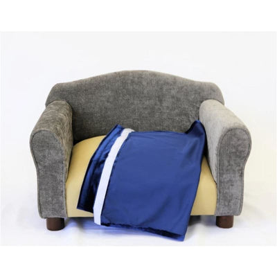 - Orthopedic Gray Velvet Traditional Dog Chair