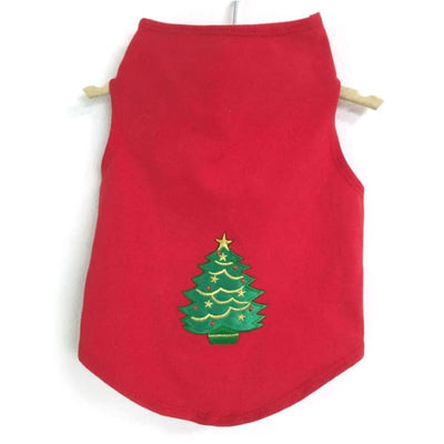 Christmas Tree Red Tank Top clothes for small dogs, cute dog apparel, cute dog clothes, dog apparel, dog sweaters
