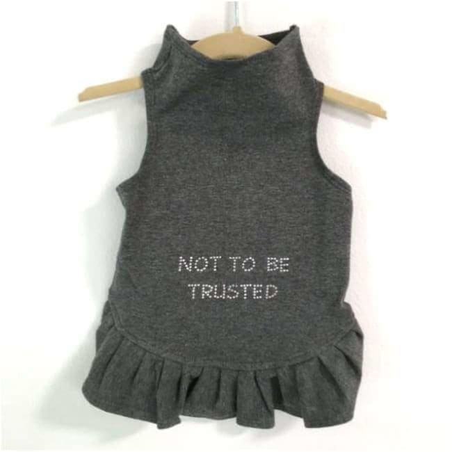 - Not To Be Trusted Dog Flounce Dress Dresses